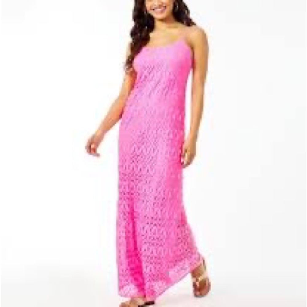 NWT Lilly Pulitzer Avalon Maxi Dress in Prosecco Pink